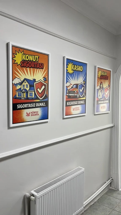 Körfez Sigorta ofis duvarı